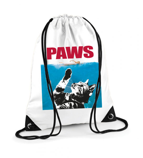 macskás cicás paws Poliészter Tornazsák