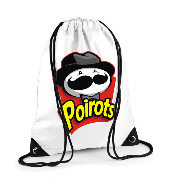 pringles humor poirot Poliészter Tornazsák