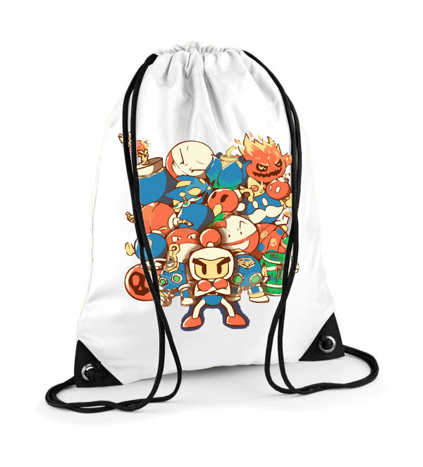 bomberman mario voltorb pokemon Poliészter Tornazsák