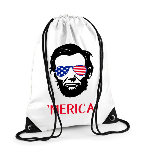 america amerika abraham lincoln Poliészter Tornazsák