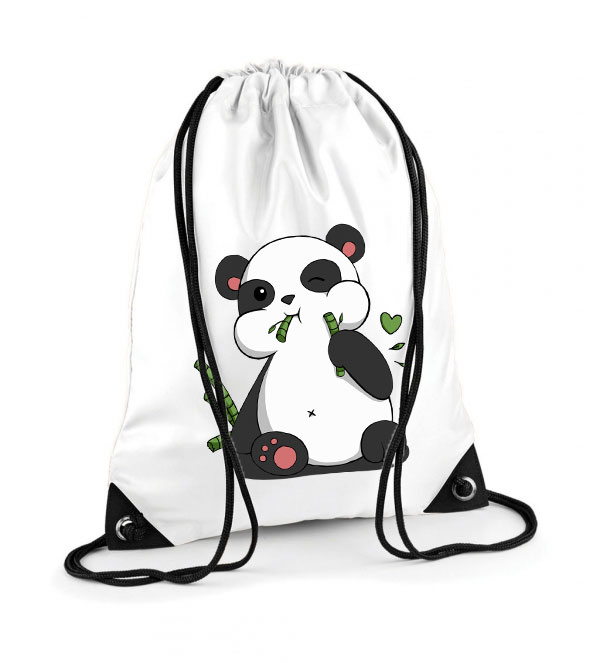 Panda pandás Poliészter Tornazsák