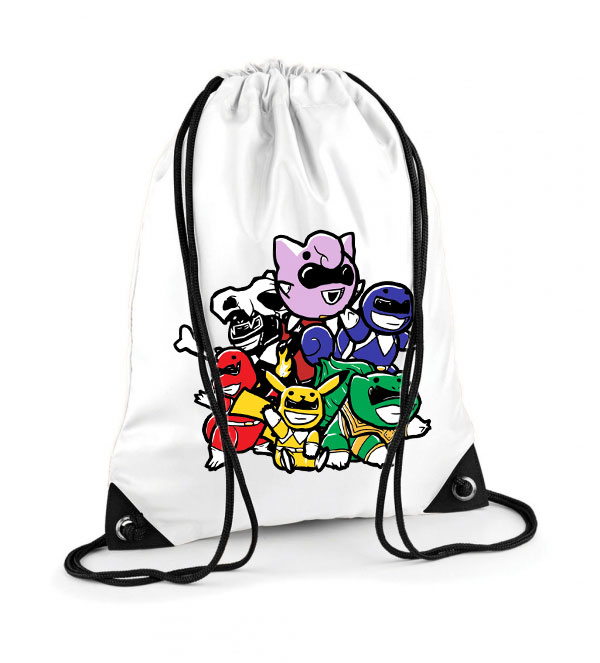 pokemon power rangers Poliészter Tornazsák