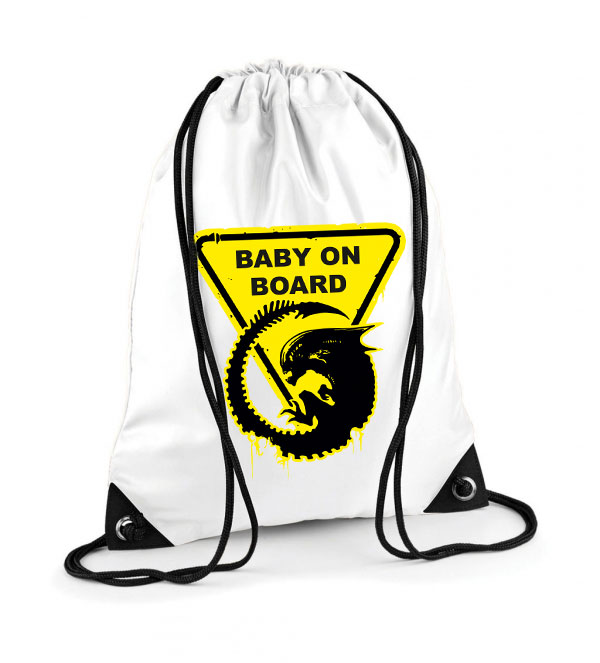 alien baby on board Poliészter Tornazsák