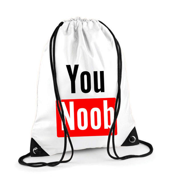youtube you noob Poliészter Tornazsák