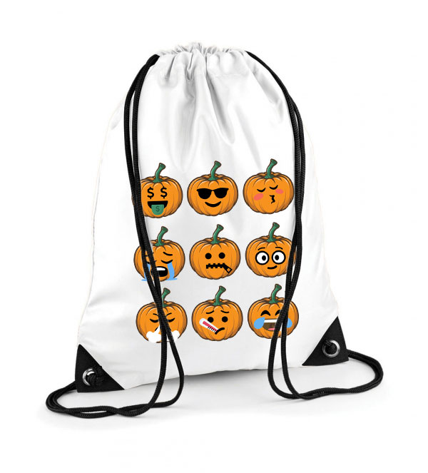 emoji tök halloween Poliészter Tornazsák