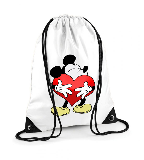 Mickey Egér Love Poliészter Tornazsák