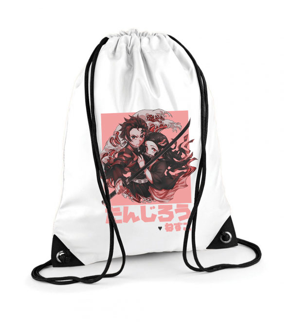 demon slayer tanjiro nezuko Poliészter Tornazsák
