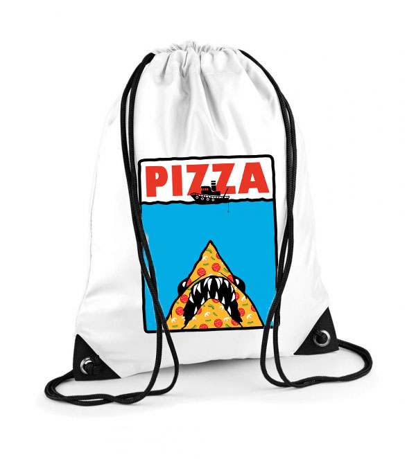 pizza pizza shark cápa Poliészter Tornazsák