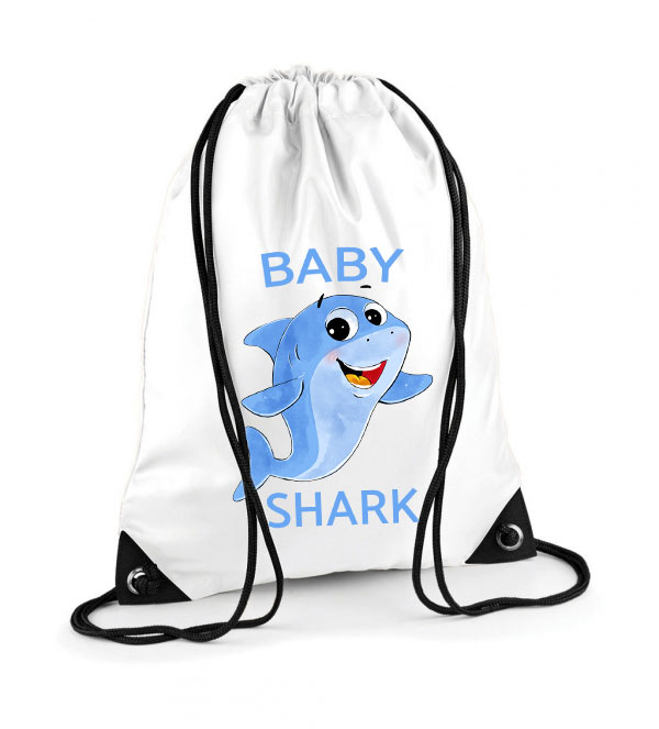 baby shark cápa Poliészter Tornazsák