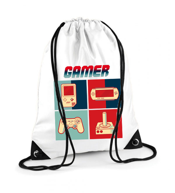 Gamer joystick gameboy Poliészter Tornazsák