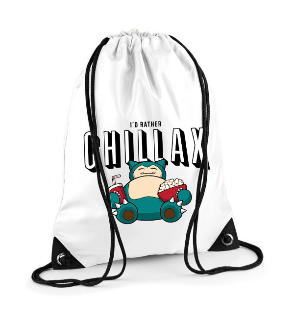 snorlax chillax Poliészter Tornazsák