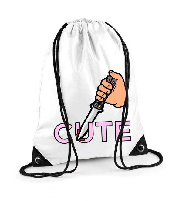 cute psycho psziho kés Poliészter Tornazsák