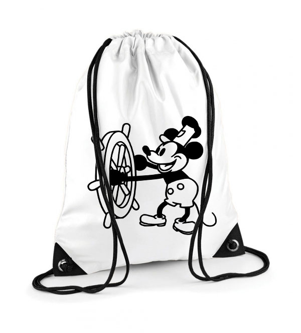 retro mickey egér steamboat willie Poliészter Tornazsák