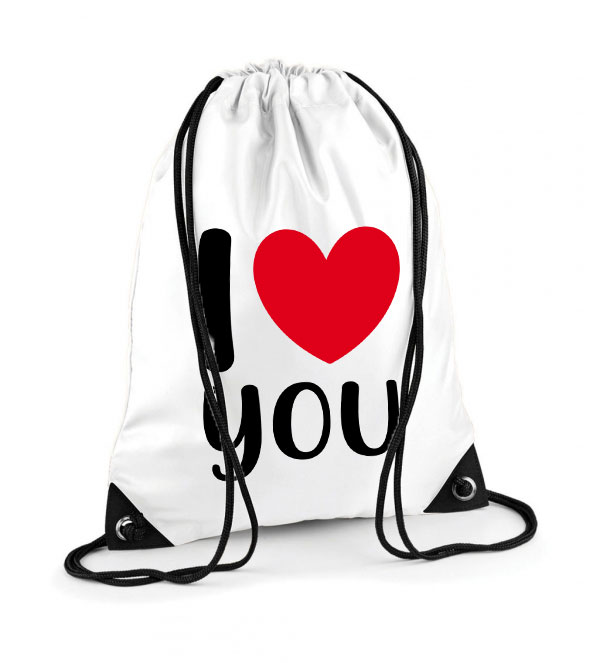 i love you Poliészter Tornazsák