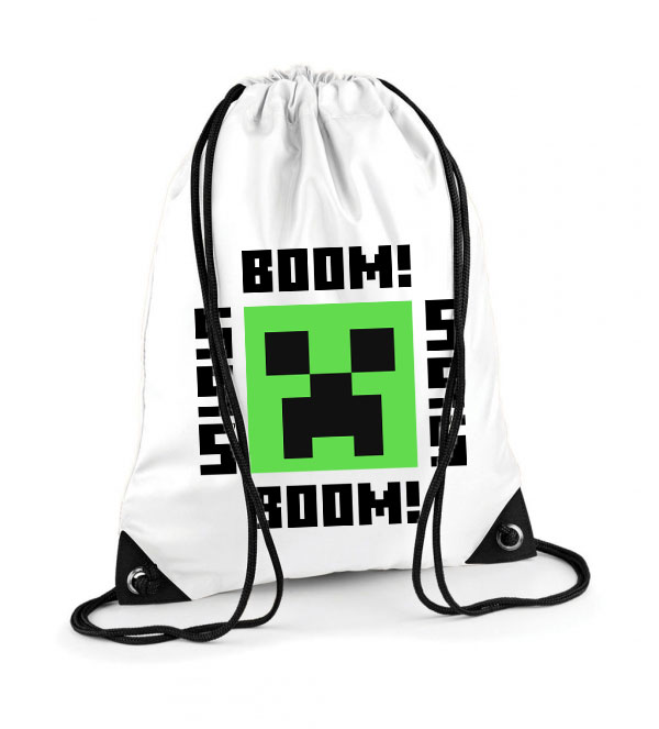 minecraft creeper Poliészter Tornazsák