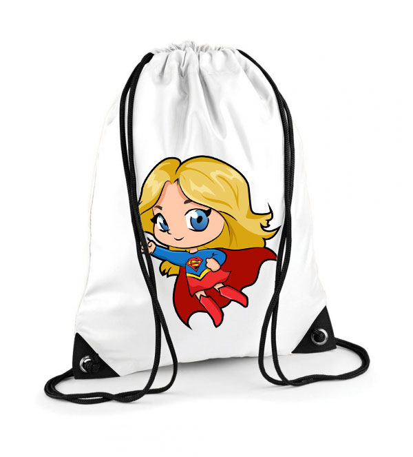 Chibi Supergirl Poliészter Tornazsák