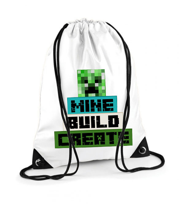 minecraft creeper Poliészter Tornazsák