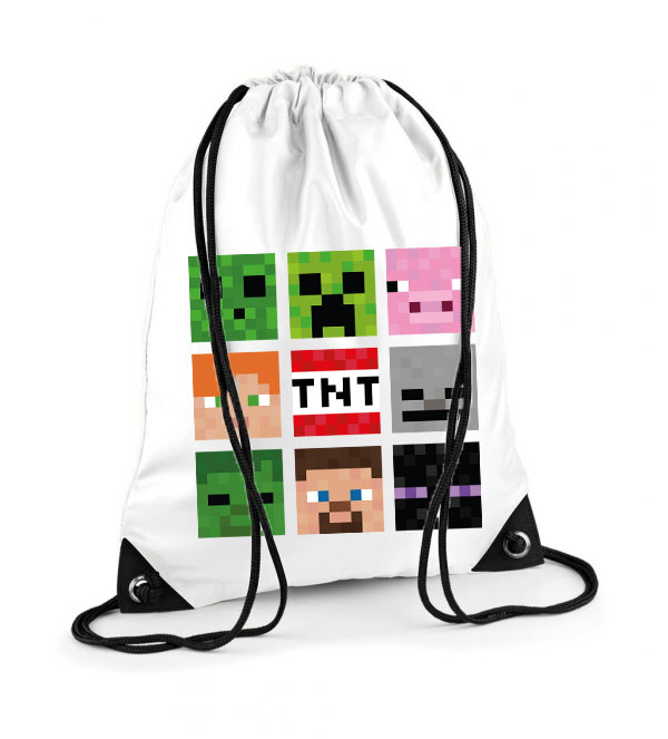 minecraft creeper slender man Poliészter Tornazsák