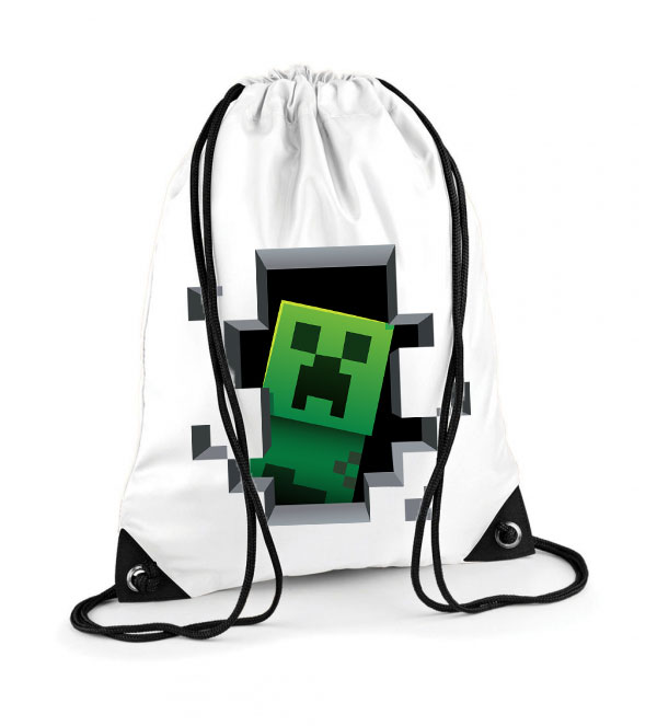 minecraft creeper Poliészter Tornazsák