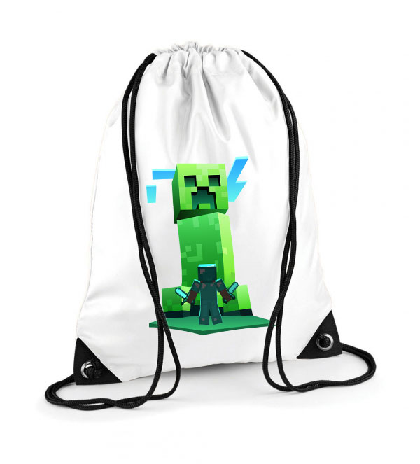 creeper minecraft Poliészter Tornazsák
