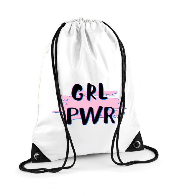 girl power grl pwr Poliészter Tornazsák