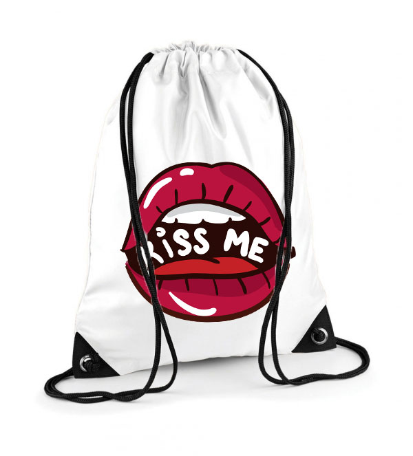 kiss me lips ajak ajkak száj Poliészter Tornazsák