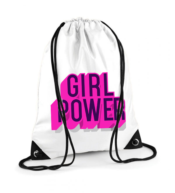 girl power grl pwr Poliészter Tornazsák
