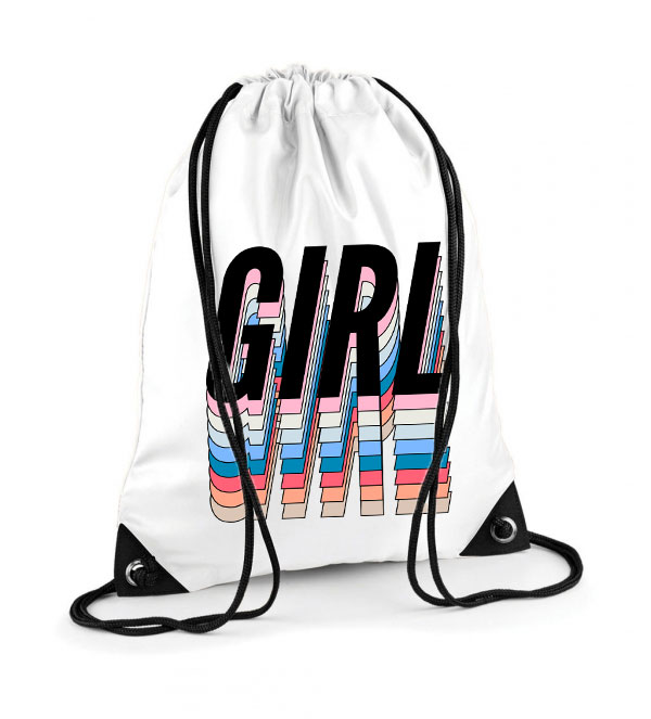 GIRL girl power grl pwr Poliészter Tornazsák