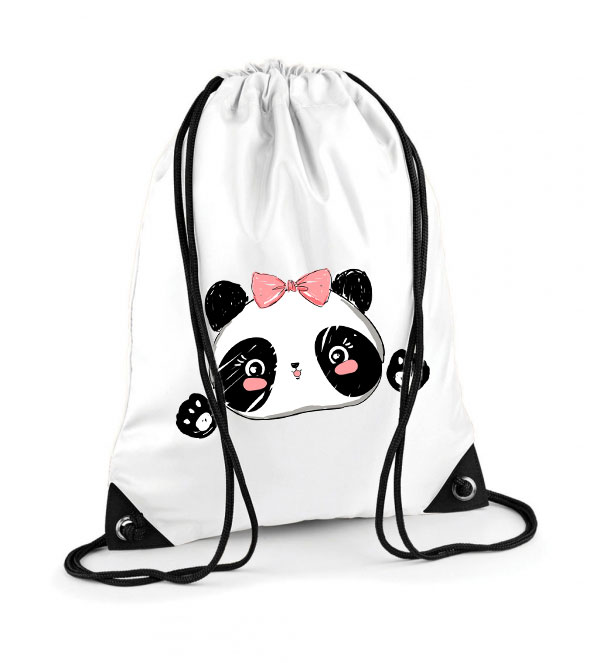 Panda pandás Poliészter Tornazsák