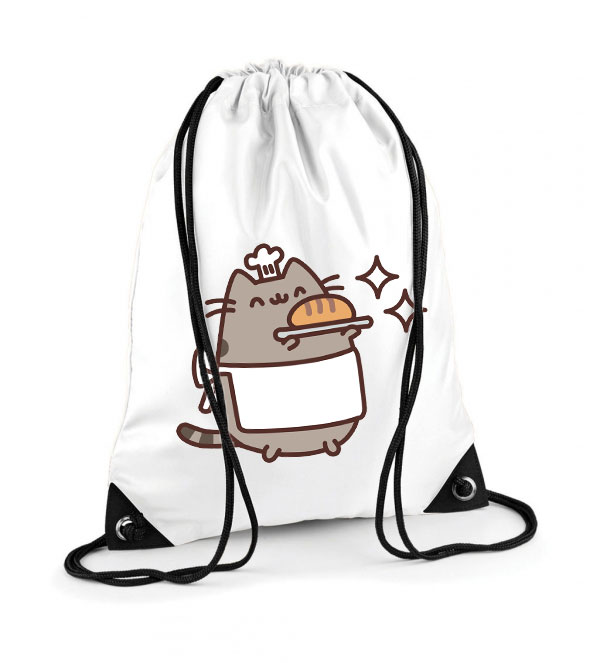 pusheen pék macska macskás cica cicás Poliészter Tornazsák