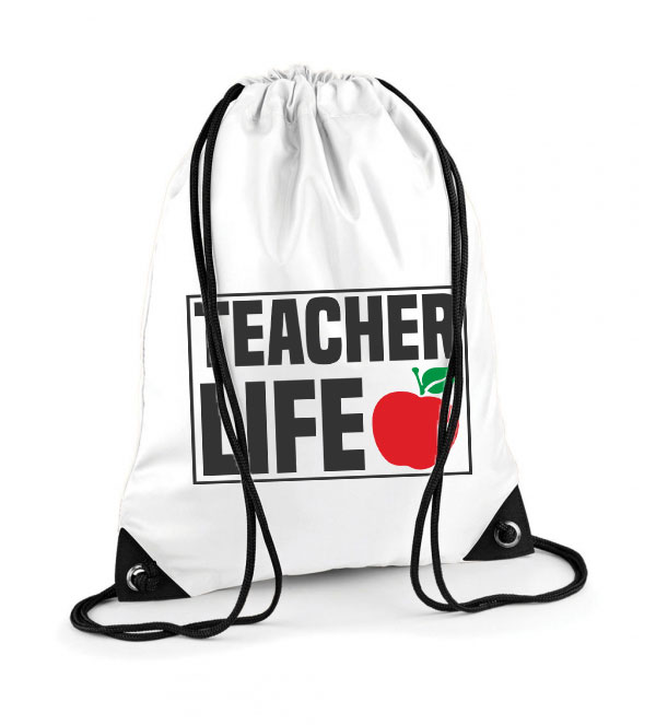 teacher life tanár Poliészter Tornazsák