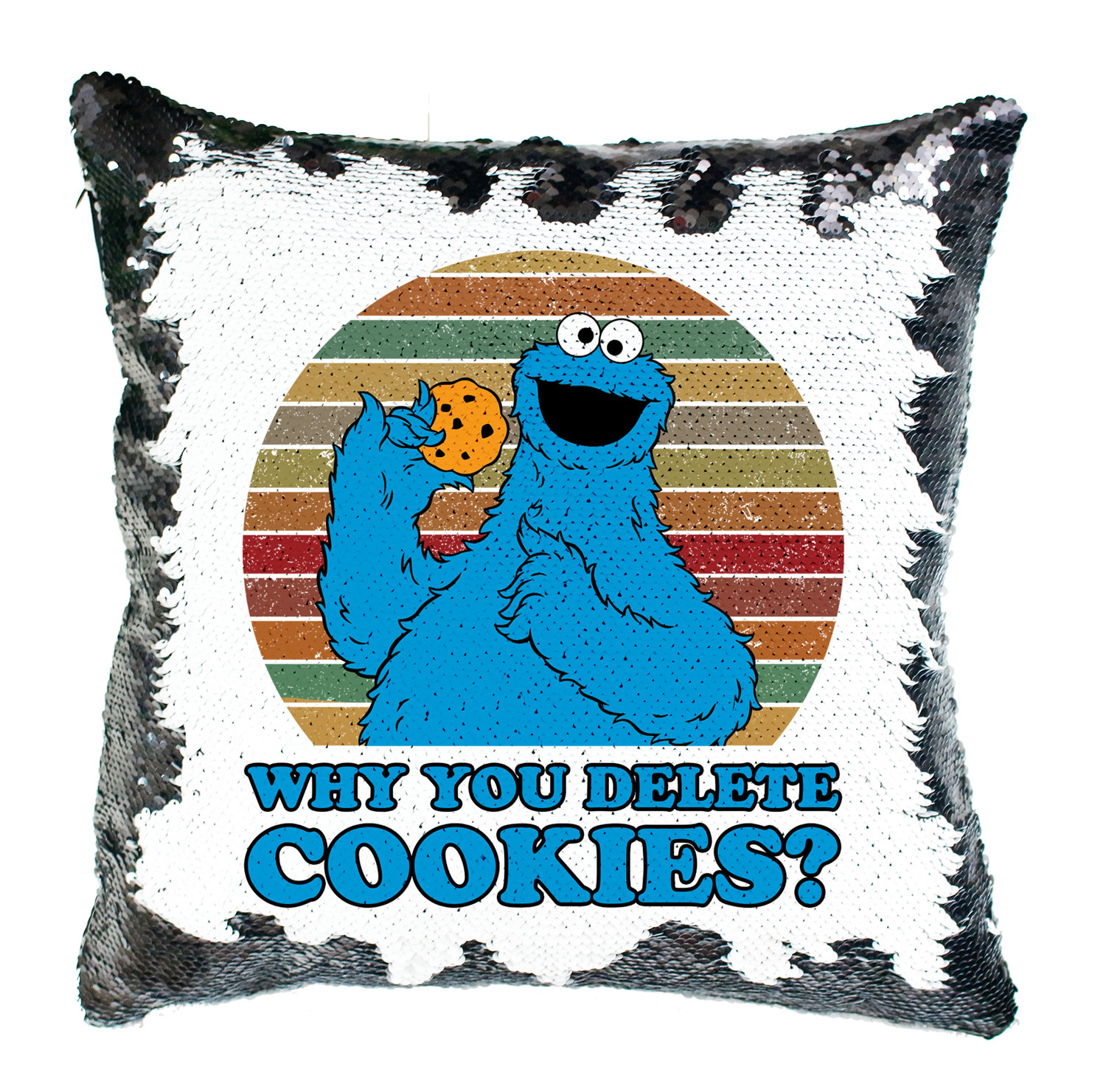 sütiszörny cookie monster Simiflitteres Párnahuzat
