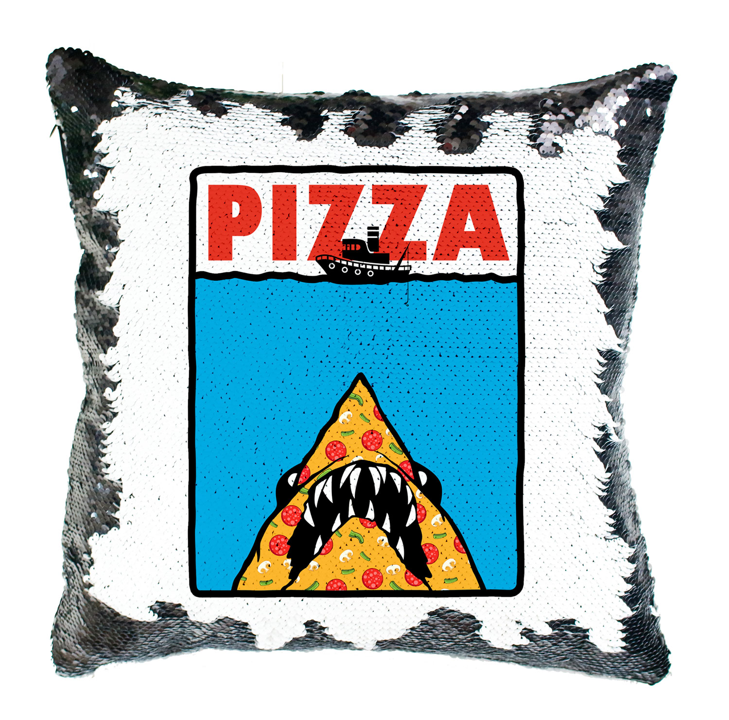 pizza pizza shark cápa Simiflitteres Párnahuzat