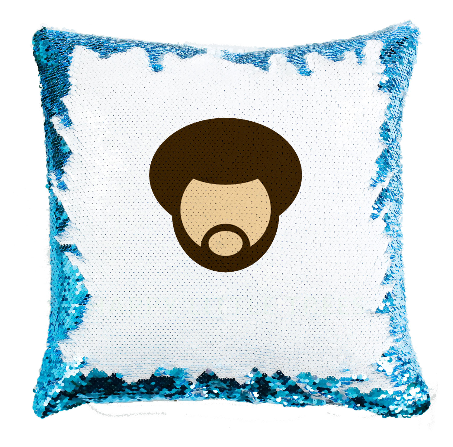 Bob Ross Festészet Festő Simiflitteres Párnahuzat