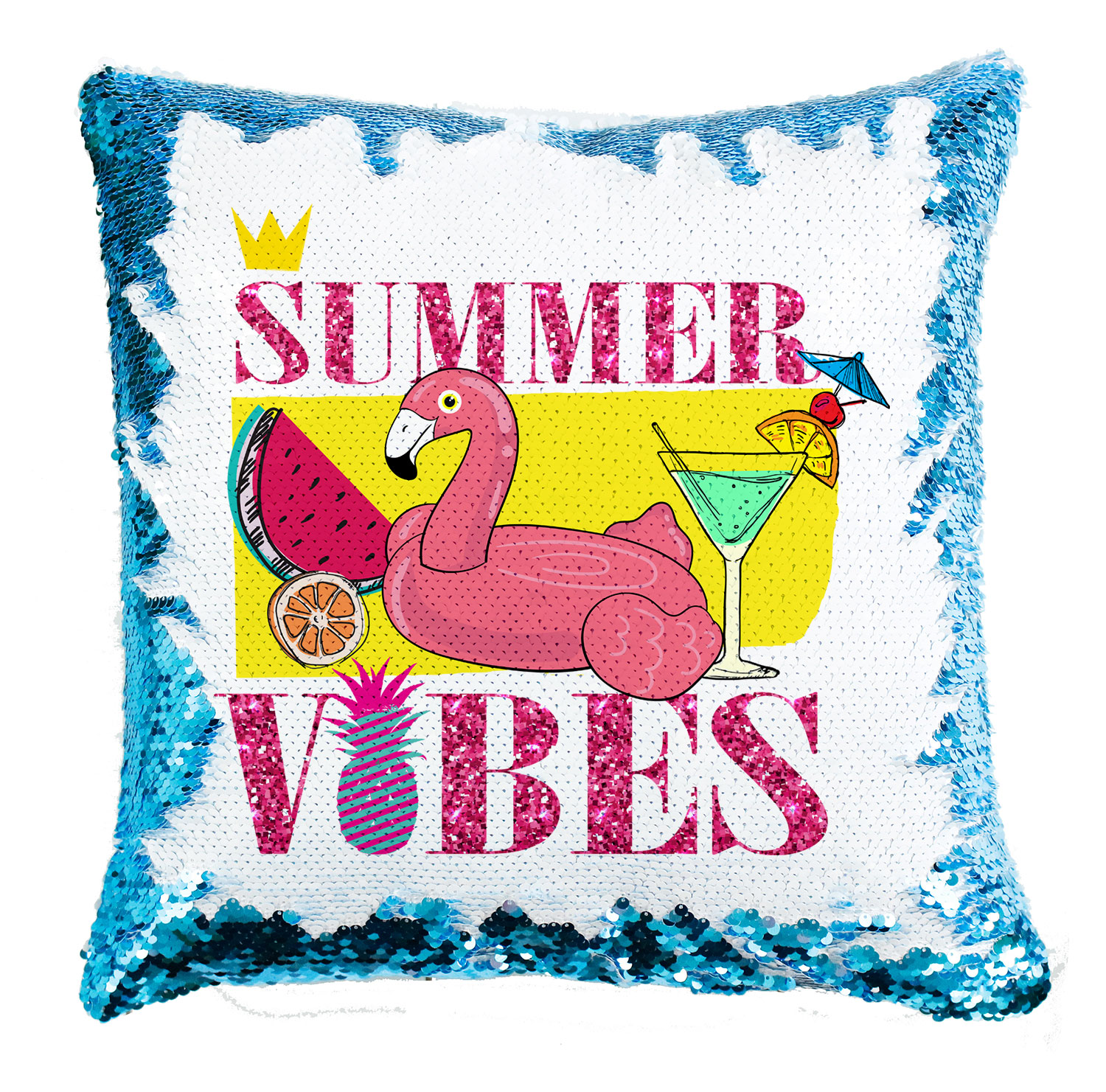 Summer Vibes nyár nyaralás Simiflitteres Párnahuzat