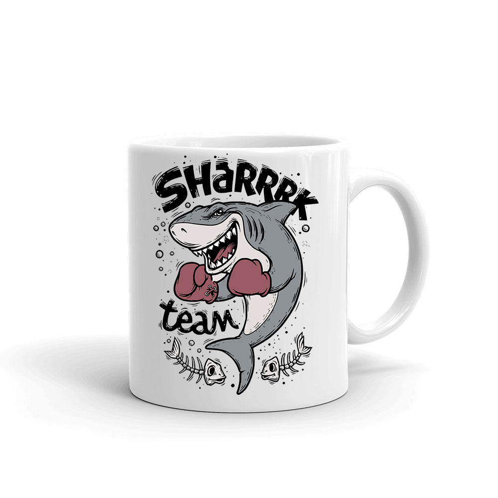 cápa shark team box Bögre