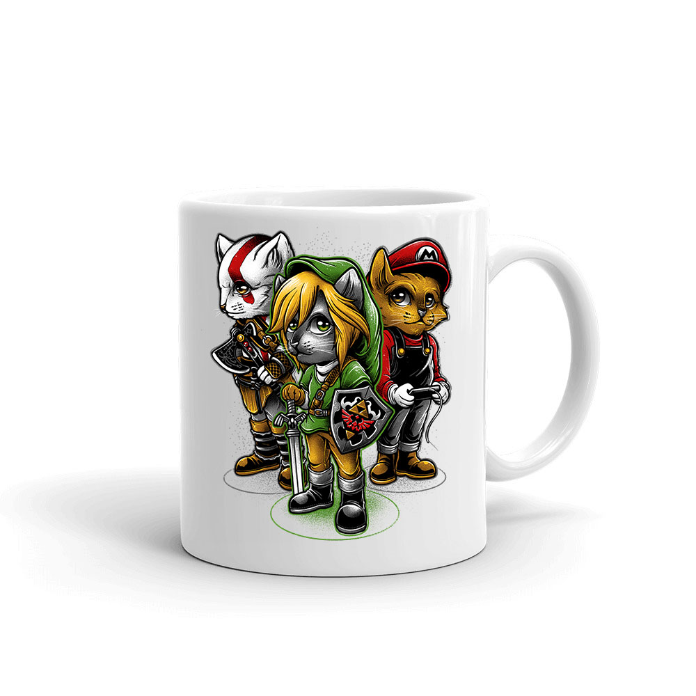 zelda link mario macska macskás cica cicás Bögre