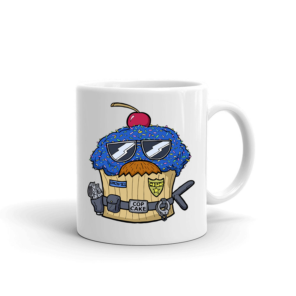 cop cake rendőr süti Bögre