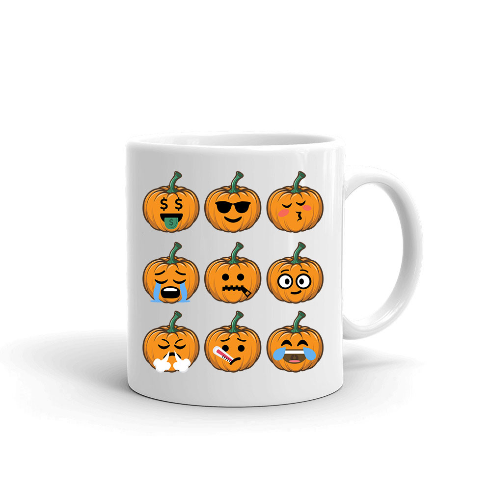 emoji tök halloween Bögre