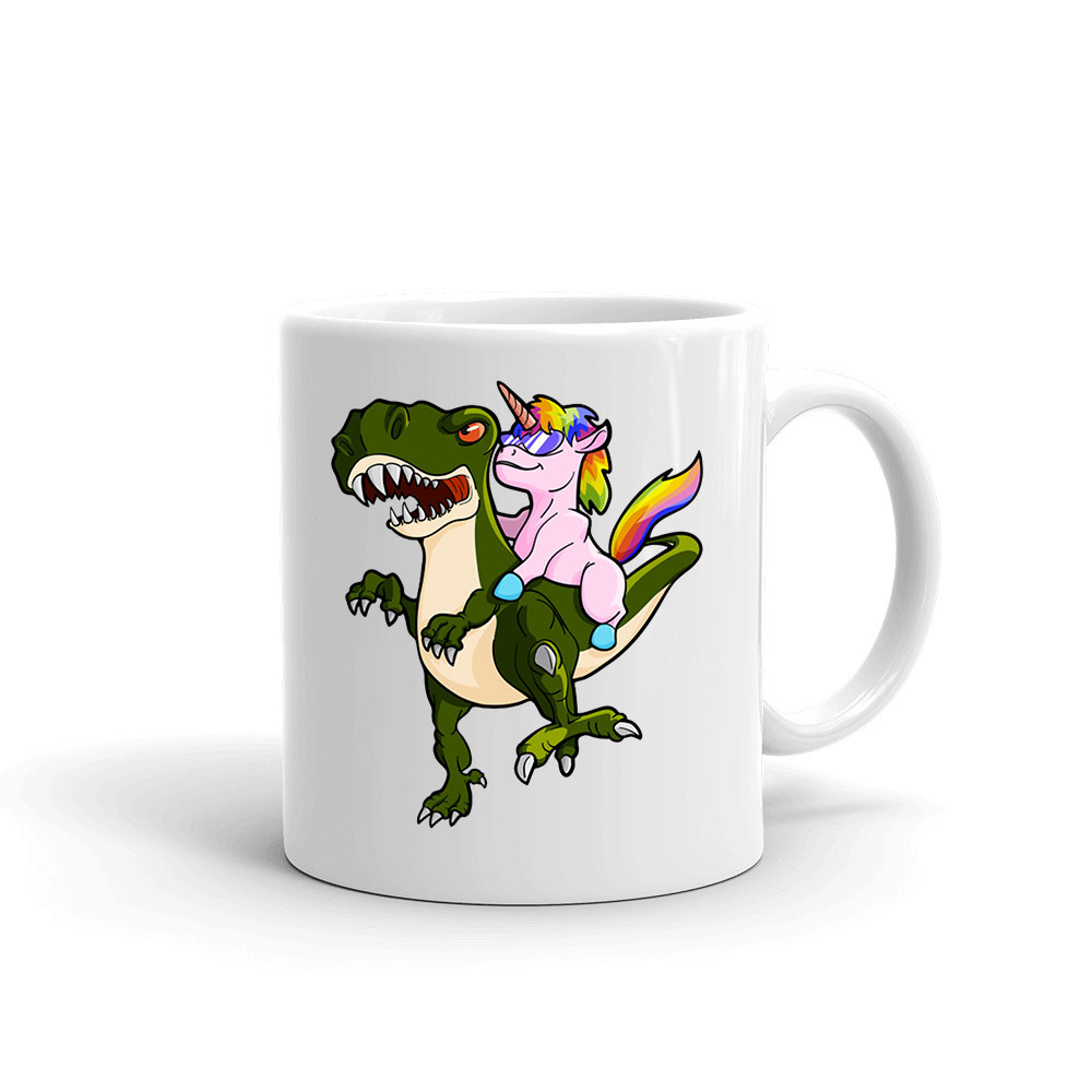 unikornis t-rex Bögre