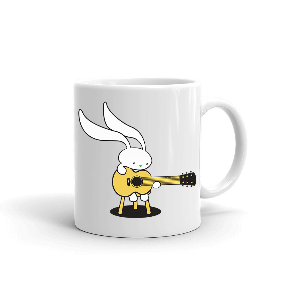gitáros nyuszi Bögre
