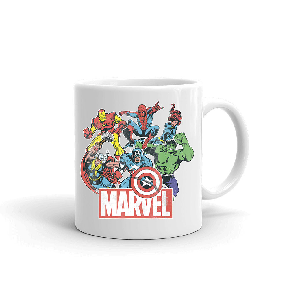 marvel avengers bosszúállók vasember thor pókember Bögre