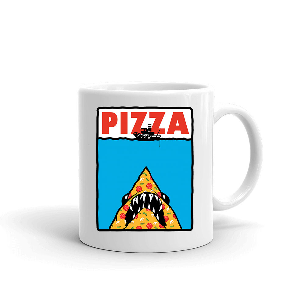 pizza pizza shark cápa Bögre