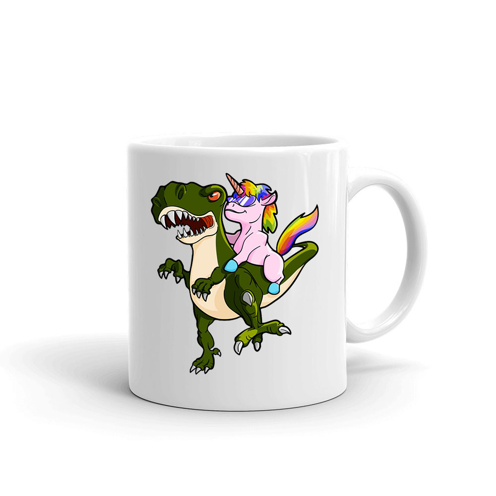 unikornis t-rex Bögre