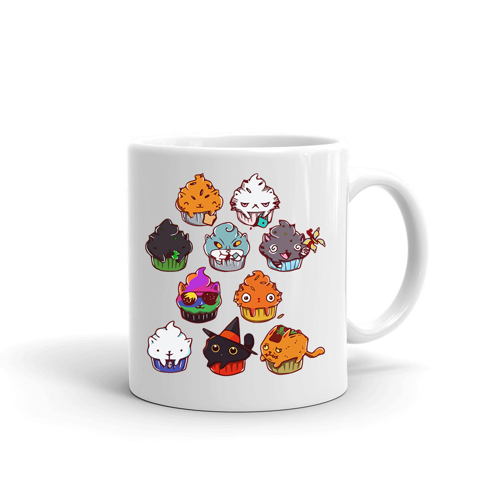 macska muffin macskás cica cicás Bögre