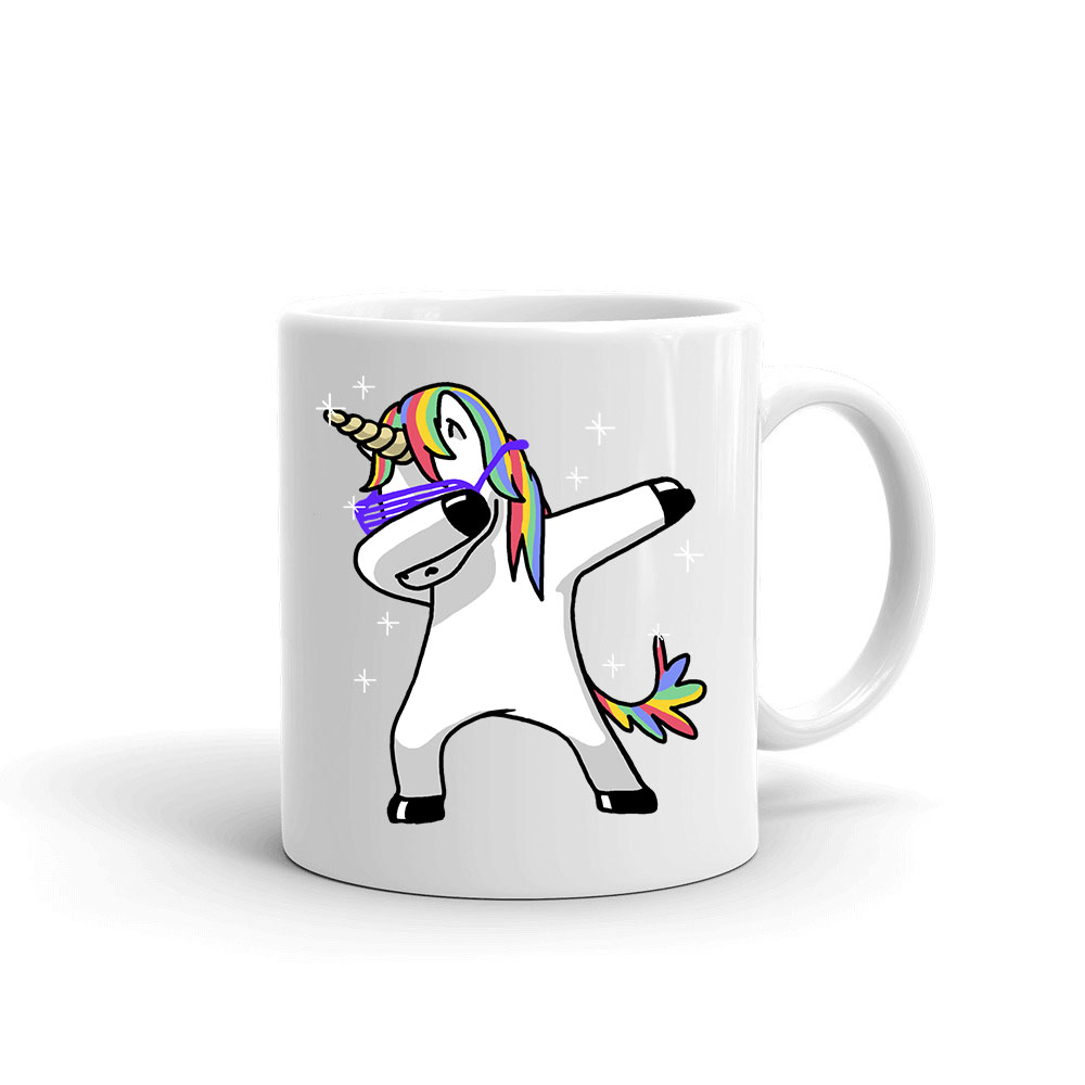 unikornis dabbing unicorn Bögre