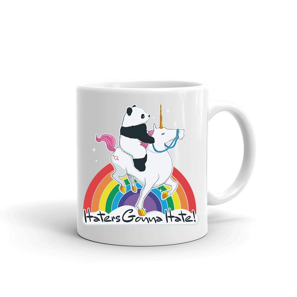 haters gonna hatte unikornis panda Bögre