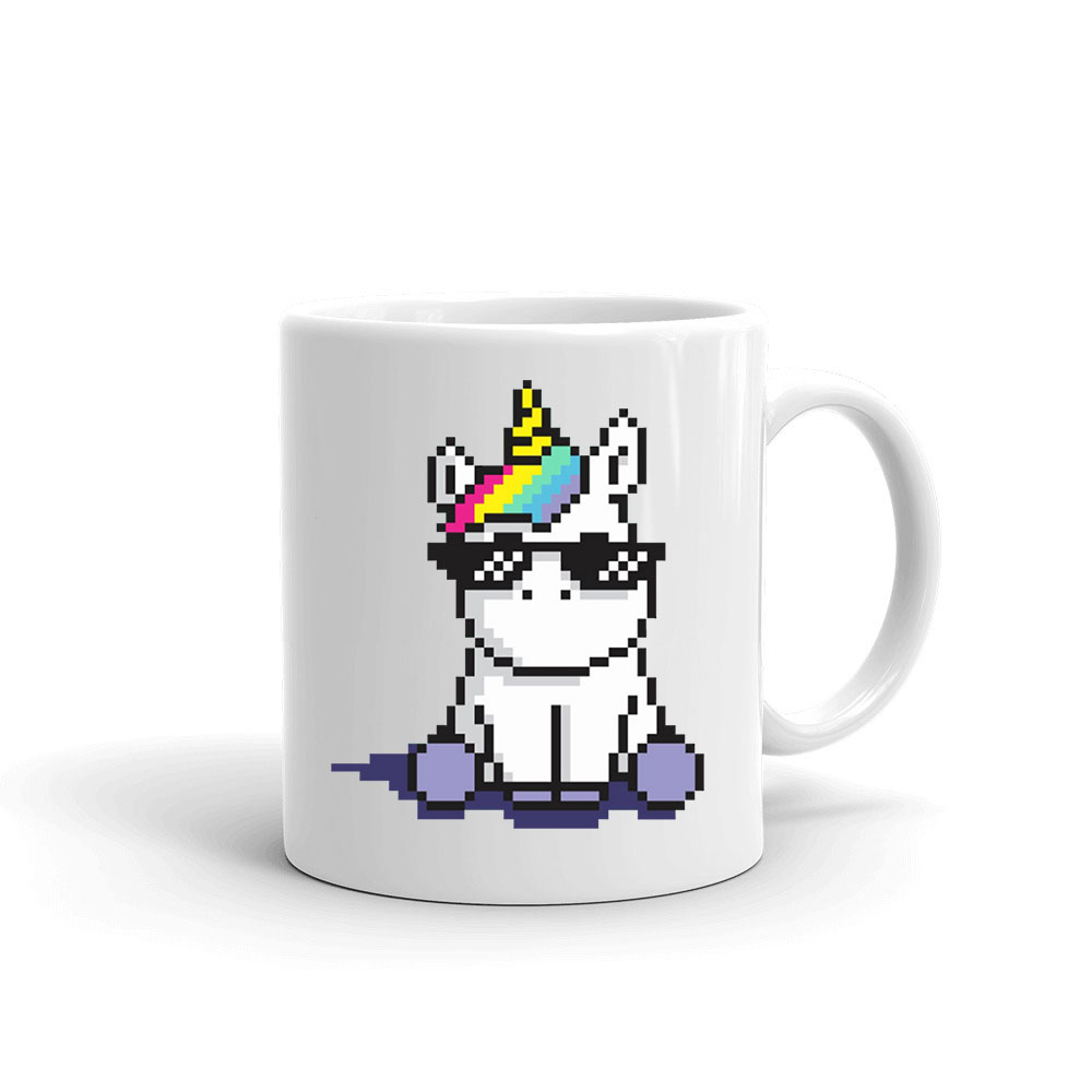 pixel unikornis Bögre