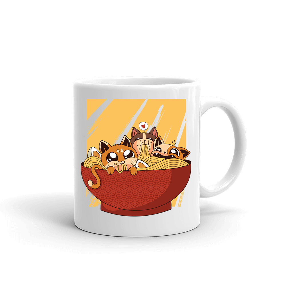ramen macska macskás cica cicás Bögre
