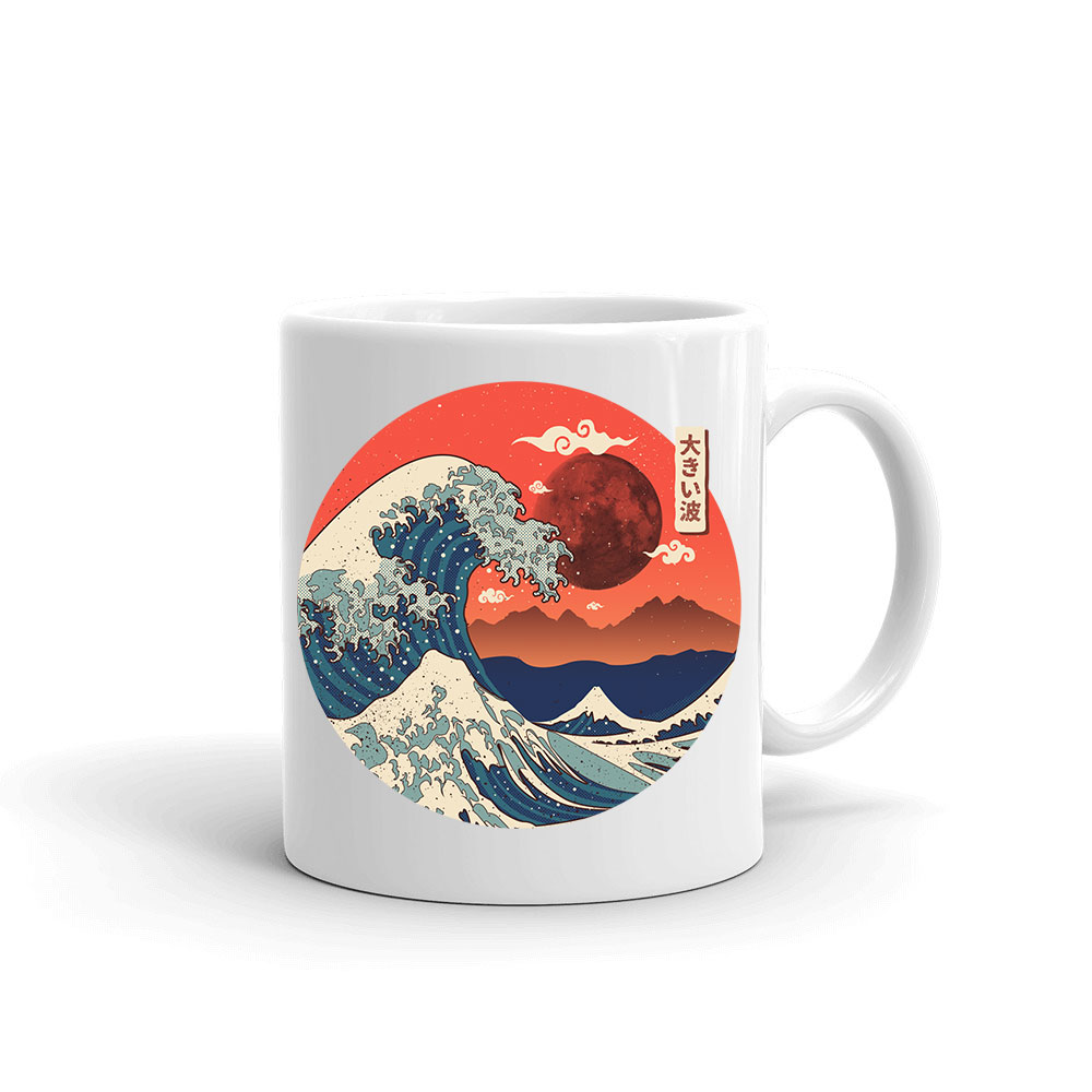 kanagava hullám japán Bögre